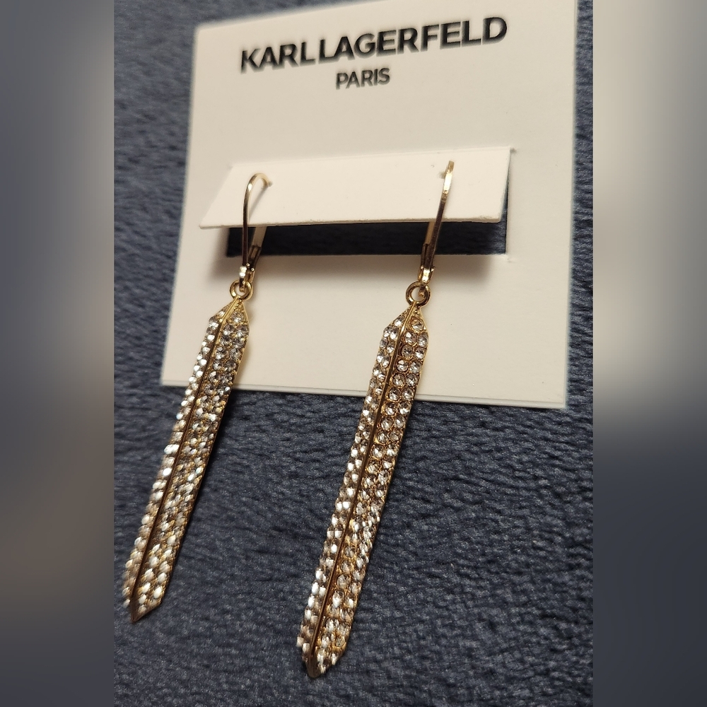 KARL LAGERFELT DROP EARRINGS - Picture 8 of 8